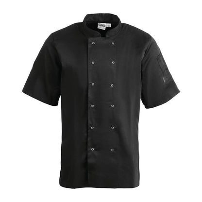 Koksbuis korte mouw Vegas, Whites Chefs Clothing, Zwart, Maat M