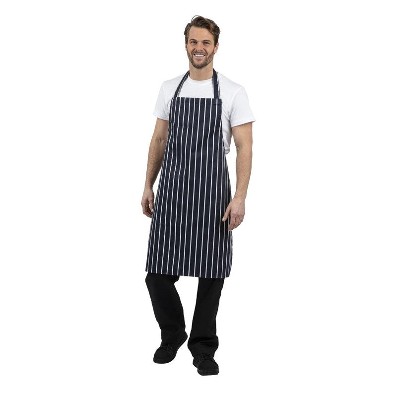 Halterschort Blauw/Wit Gestreept, Whites Chefs Clothing