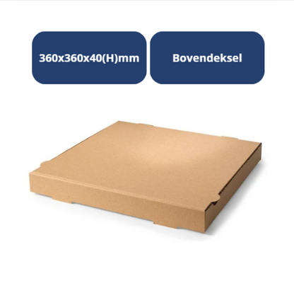 10x Pizzadozen 36x36x4cm, BARSA, kraft / bruin