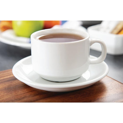 Athena Hotelware koffiekopjes 20cl Wit - Stapelbaar - Set van 24 kopjes