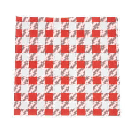 Vetvrij papier – 200 stuks, Gingham, Rood Klassiek Geruiten, 310x190mm