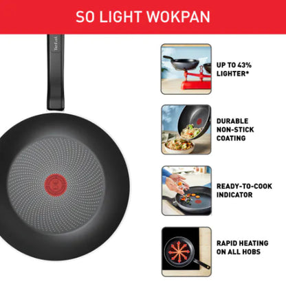 Tefal So'Light Wokpan 28 cm - Alle warmtebronnen