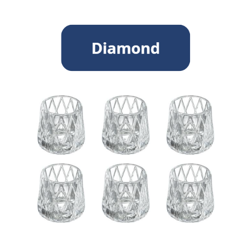 Relight kaarshouder Diamond, Bolsius Professional, 6 stuks