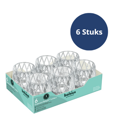 Relight kaarshouder Diamond, Bolsius Professional, 6 stuks
