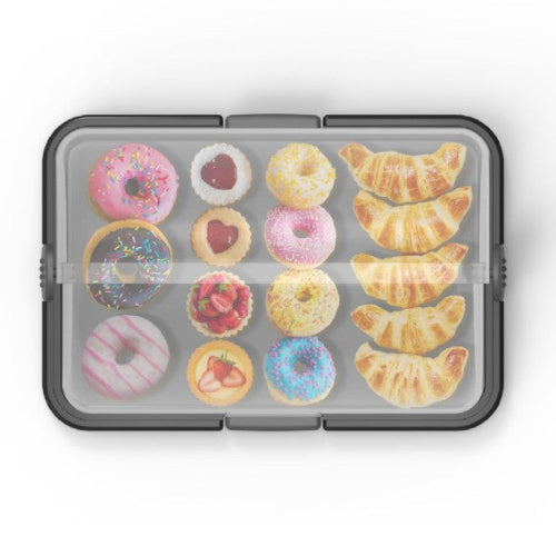 Roltop-Presentatie, Biesse, Dubbele Opening, Zwart, 465x315x195(h)mm