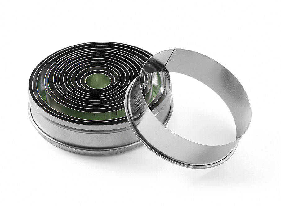 Uitsteekvorm set, HENDI, met kartelrand, ø18-108, (H)35mm