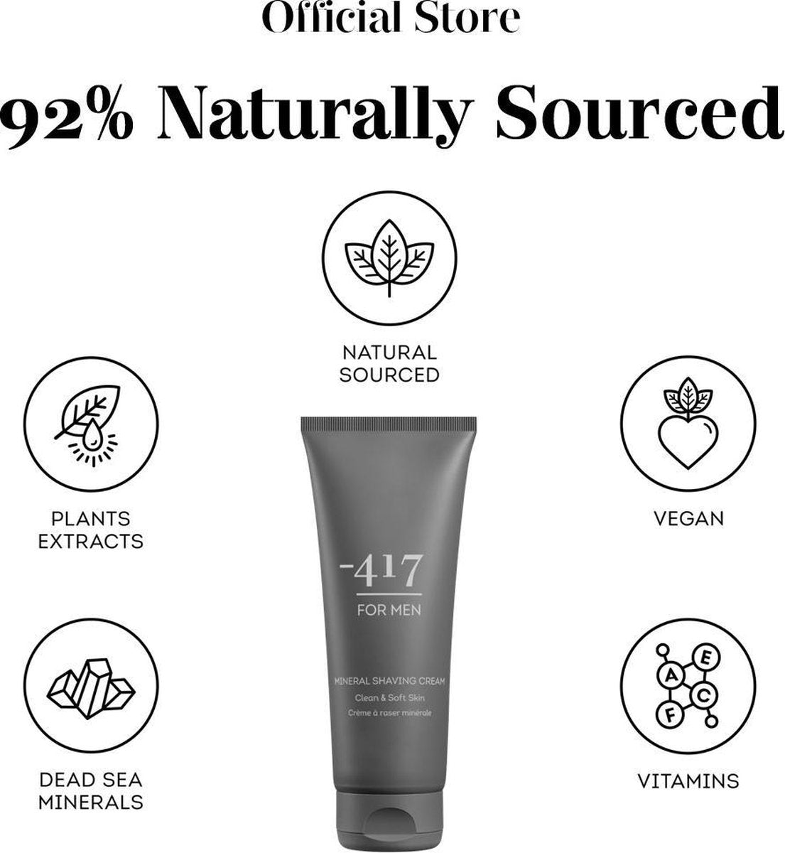 Minus417 Vegan Mineral Shaving Cream Dode Zee Mineralen