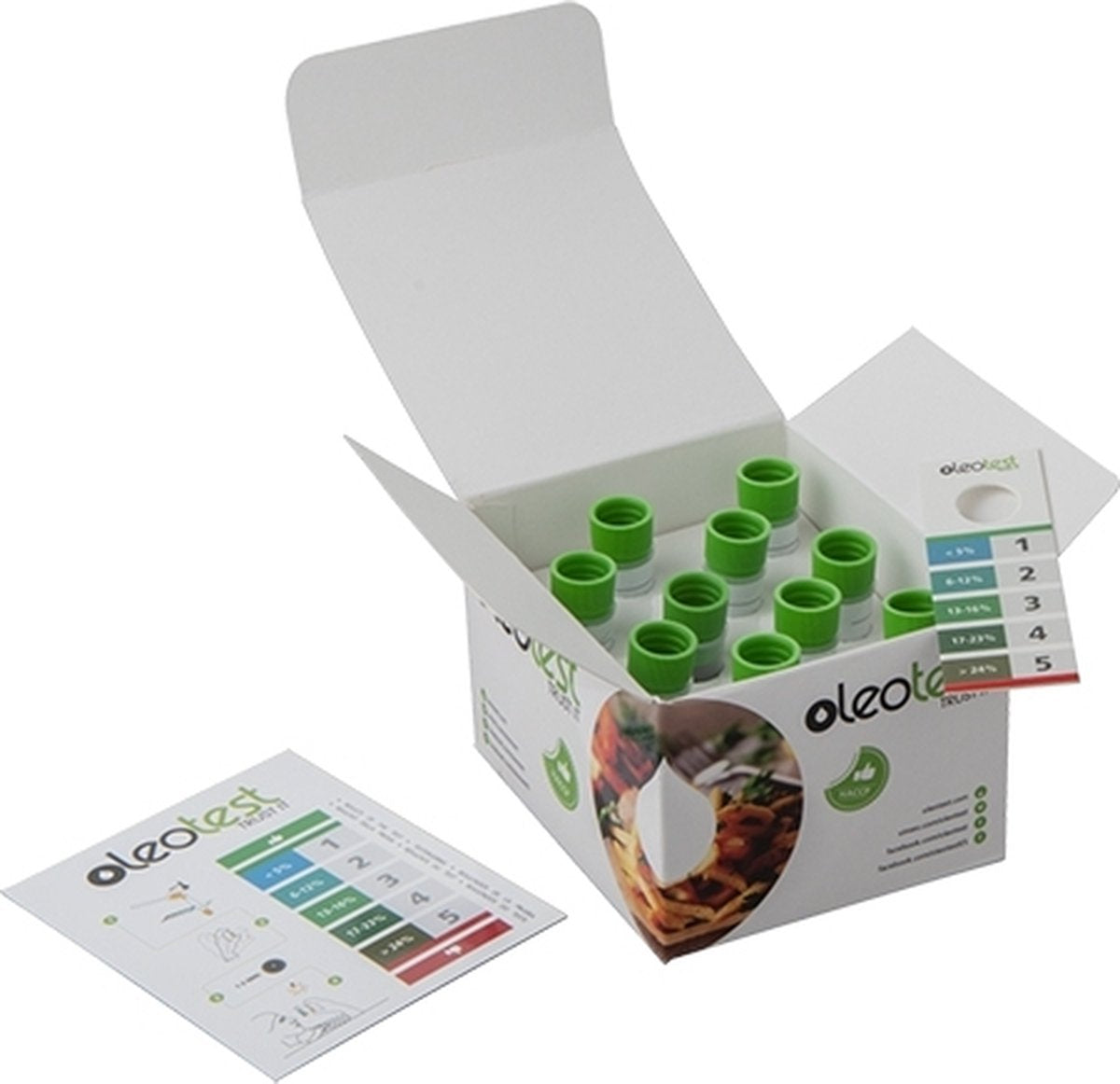 Oleotest Frituurvet teststrips - 10 stuks - incl. waarden kaart