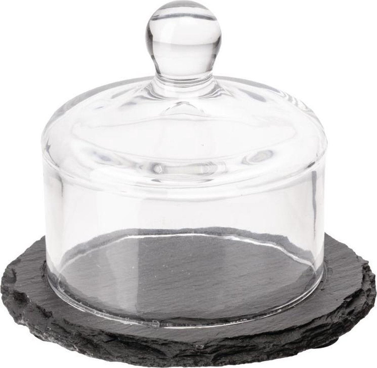 Natuursteen plateau met stolp - ø10 -5cm