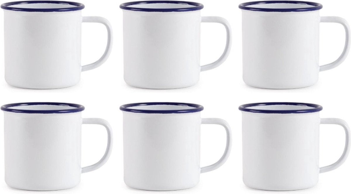 Olympia 6 Stuks | Geemailleerde mok 35cl