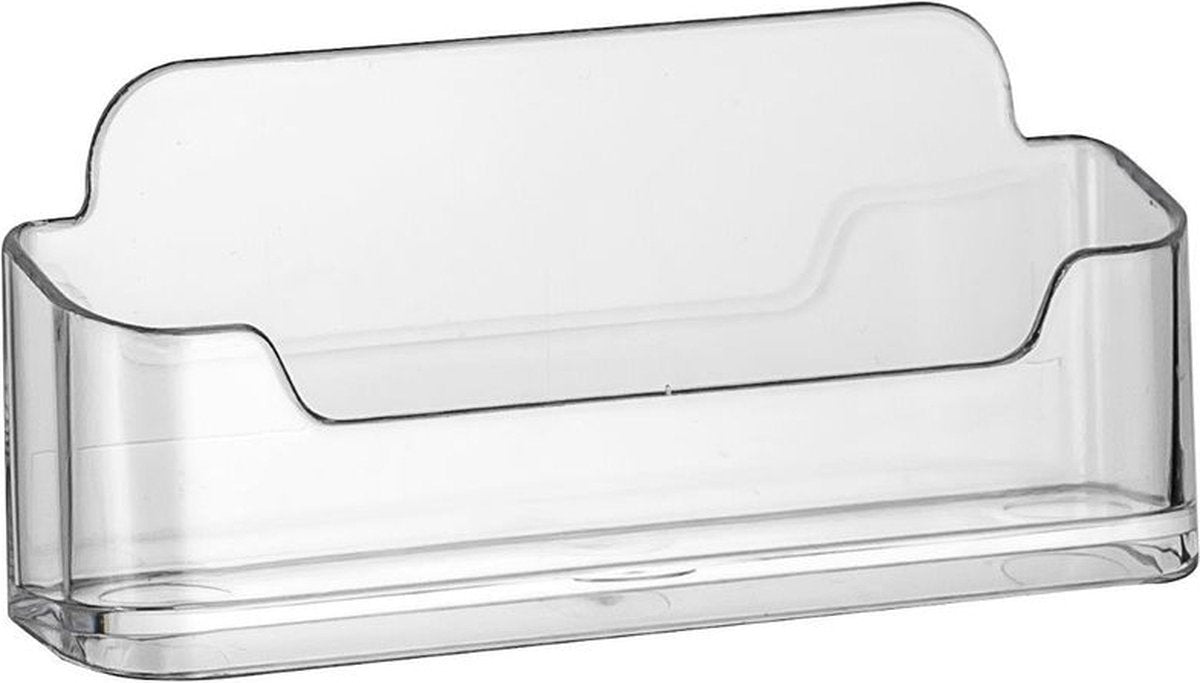 Visitekaartjes houder / Visitekaarthouder - 1 opbergvak - Transparant - Tot 50 kaartjes