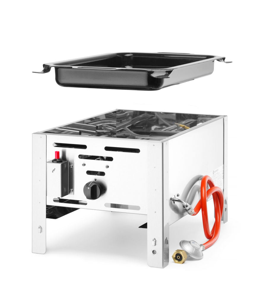 Gas Barbecue Bake-Master Mini, HENDI, 5,8kW, 340x540x(H)300mm