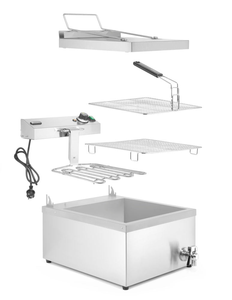 Donut frituurpan 12 L, HENDI, 12L, 230V/3500W, 630x860x(H)360mm