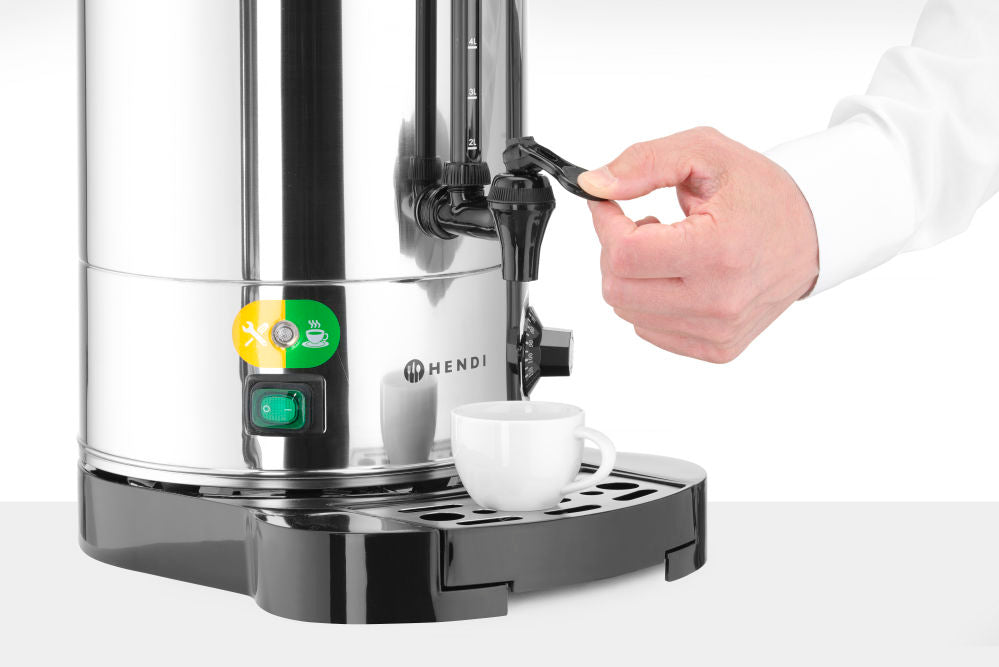 Warme dranken ketel dubbelwandig, HENDI, 18L, 230V/2200W, 386x393x(H)641mm