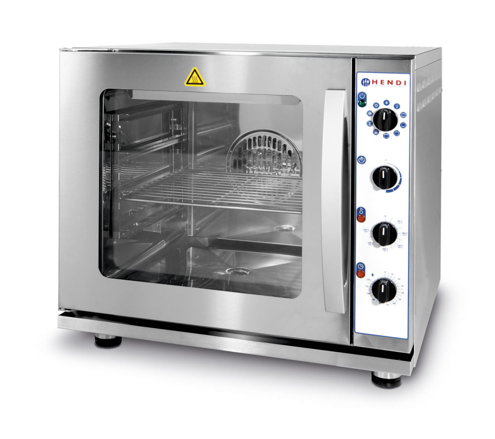 Hetelucht stoomoven met grill 4x GN 2/3, HENDI, Lichtgrijs, 230V/3000W, 620x555x(H)585mm