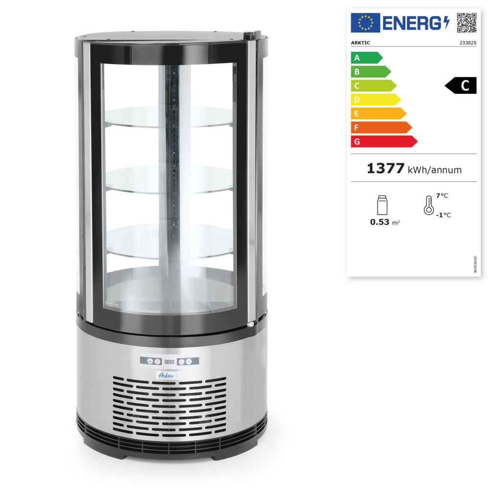 Gebaksvitrine rond , Arktic, 100L, 230V/210W, ø480x(H)1030mm