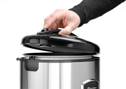 Rijstkoker met stoomfunctie, HENDI, Profi Line, 1,8L, 230V/700W, ø280x(H)285mm