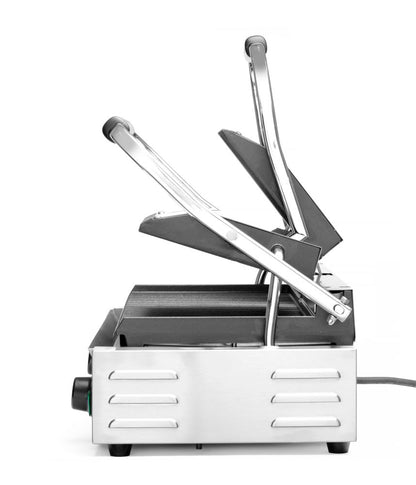 Contactgrill - dubbele versie Geheel geribd, HENDI, boven en onder geribd, 230V/3600W, 570x370x(H)210mm