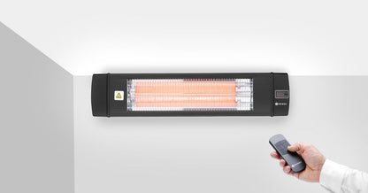 Elektrische terrasverwarmer Bola, HENDI, Zwart, 230V/2500W, 879x85x(H)195mm