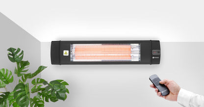 Elektrische terrasverwarmer Bola, HENDI, Zwart, 230V/2500W, 879x85x(H)195mm