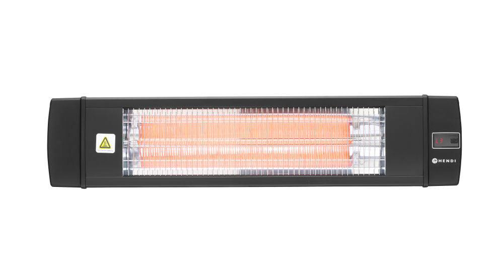 Elektrische terrasverwarmer Bola, HENDI, Zwart, 230V/2500W, 879x85x(H)195mm