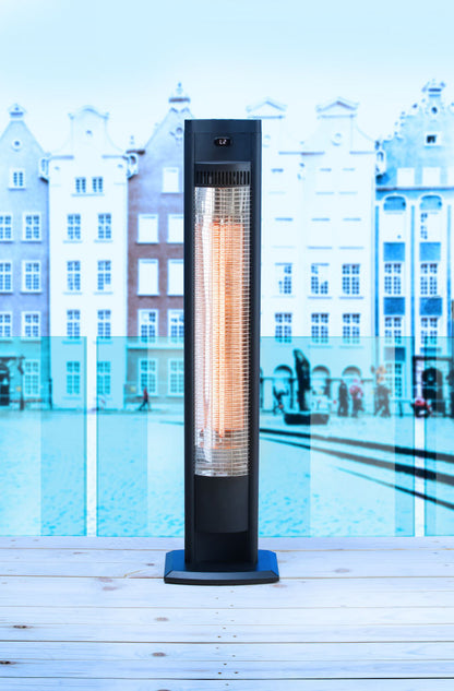 Elektrische Terrasverwarmer Tornado, HENDI, Zwart, 230V/2000W, 150x262x(H)1109mm