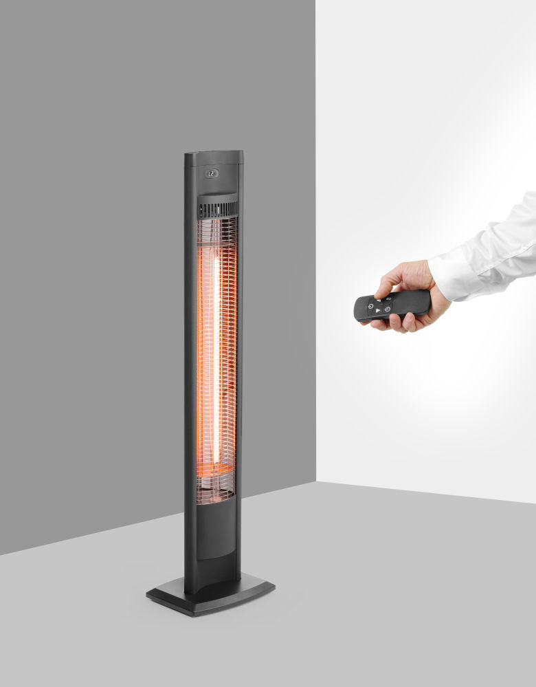 Elektrische Terrasverwarmer Tornado, HENDI, Zwart, 230V/2000W, 150x262x(H)1109mm