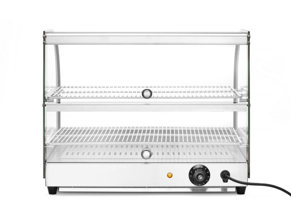 Opzet warmhoudvitrine tweelaags, HENDI, twee niveaus, 230V/400W, 554x376x(H)432mm