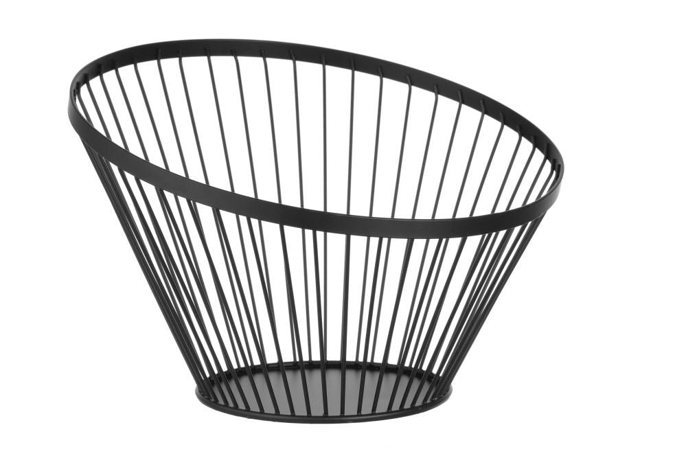 Fruitkorf schuin zwart, HENDI, ø150x(H)80mm