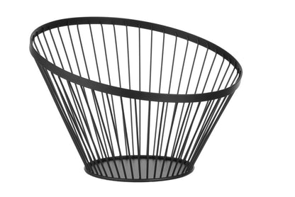 Fruitkorf schuin zwart, HENDI, ø150x(H)80mm