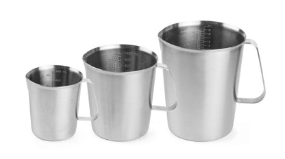 Maatbeker roestvast staal, HENDI, Diverse maten