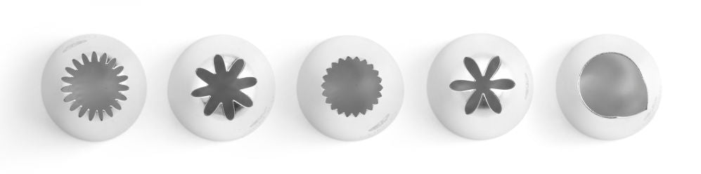 Decoratie spuitmondjes bloemen & blaadjes, HENDI