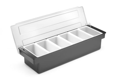 Ingrediëntenhouder – 6 containers, Bar up, 480x150x(H)100mm