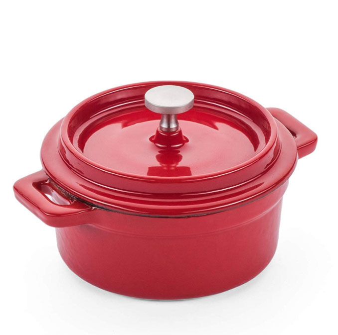 Braadpan geëmailleerd gietijzer, HENDI, 0,27L, Rood, 130x100x(H)48mm