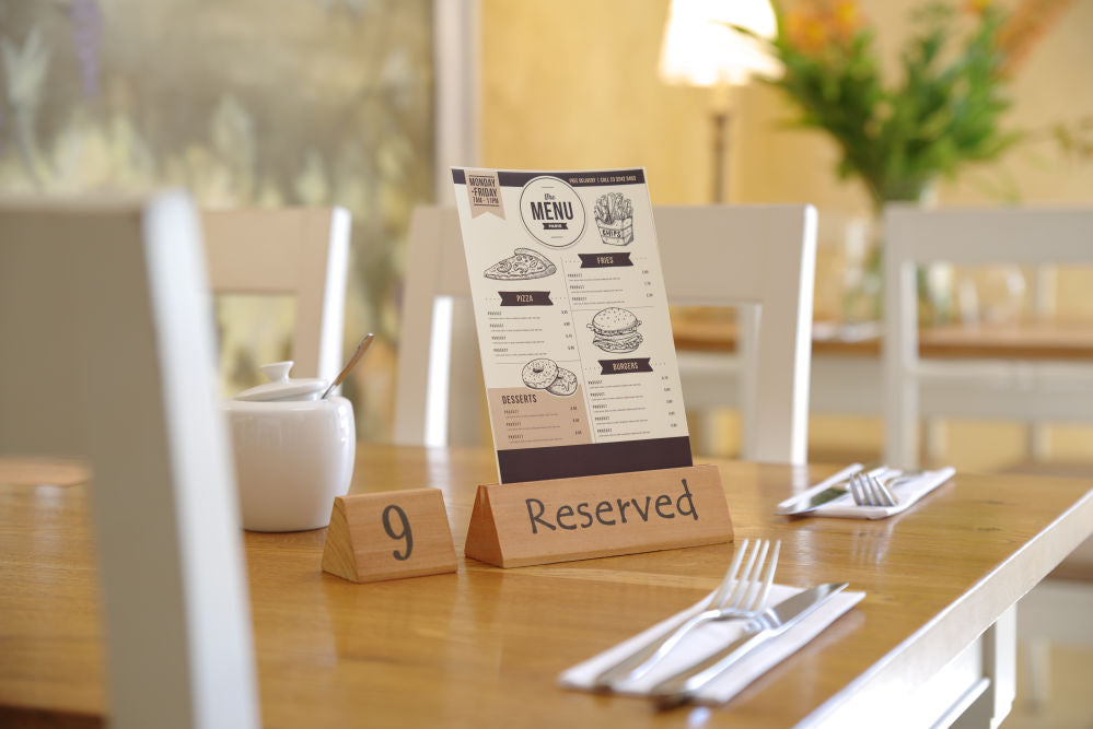 Tafelstandaard reserved, HENDI, "reserved", 152x44x(H)44mm