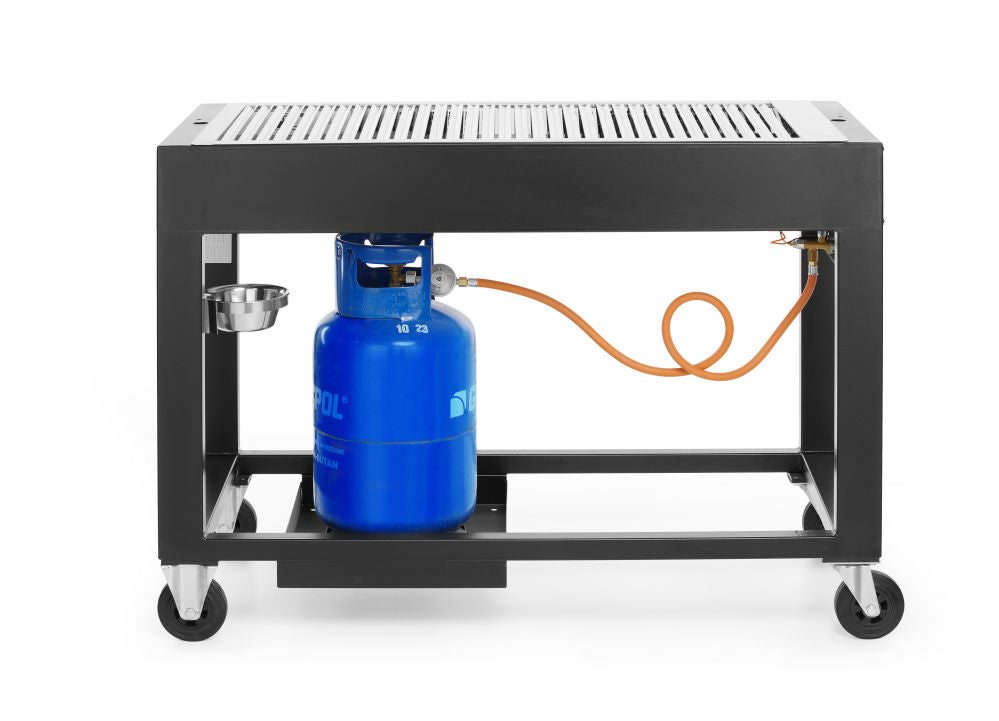 Tampa gasbarbecue, HENDI, Zwart, 10kW, 1260x580x(H)900mm