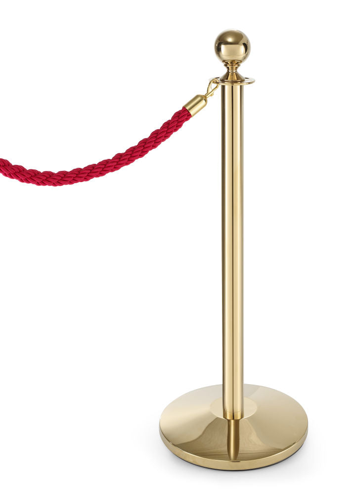 Afzetkoord, HENDI, rood met goudkleurige haak, Rood, (L)1500mm