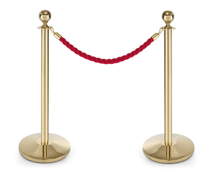 Afzetkoord, HENDI, rood met goudkleurige haak, Rood, (L)1500mm