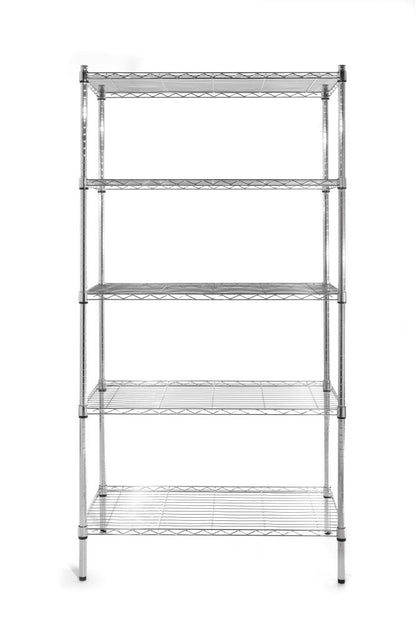 Opbergrek met 5 schappen, HENDI, Zwart, 910x455x(H)1830mm