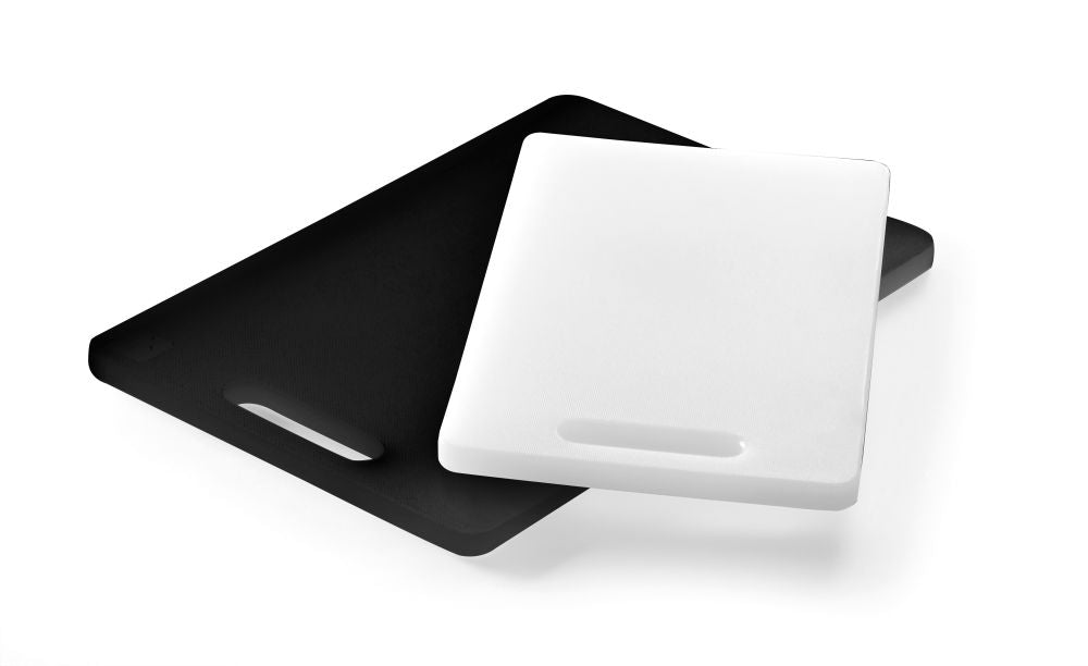 Snijplank met handgreep, HENDI, Wit / Zwart