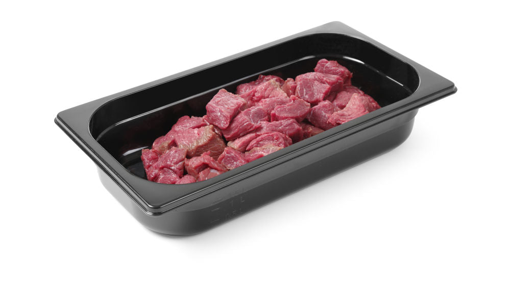 Gastronormbak GN 1/3 zwart polycarbonaat, HENDI, Profi Line, GN 1/3, 2,5L, Zwart, 325x176x(H)65mm