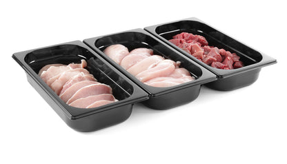 Gastronormbak GN 1/1 zwart polycarbonaat, HENDI, Profi Line, GN 1/1, 14L, Zwart, 530x325x(H)100mm