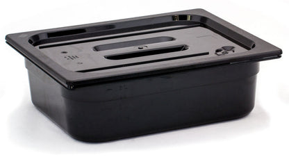 Deksel voor GN containers zwart polycarbonaat, HENDI, GN 1/6, Zwart, 176x162mm