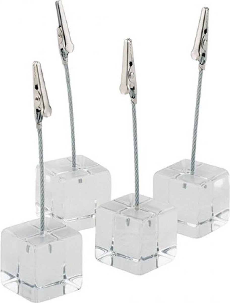 Kaarthouder 4-delig, transparant acryl