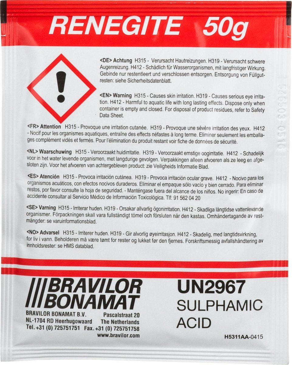 Ontkalkingsmiddel Renegite - Bravilor Bonamat - 5 zakjes