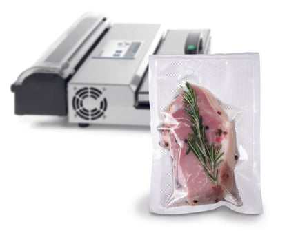 Vacumeerzakken met reliëf op rol - 2 stuks, HENDI, Diverse formaten